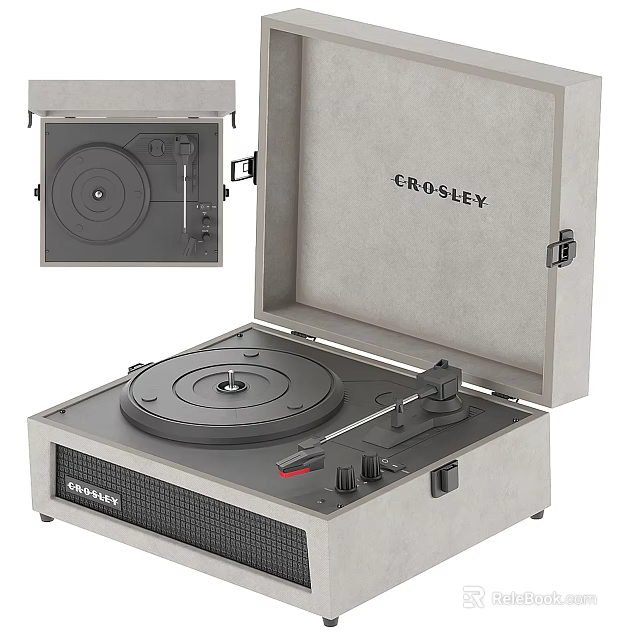 Crosley Portable Turntable Audio System With Built In Speakers And Classic Design 3d model 