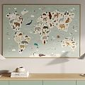 Modern Decorative Painting Children's Map Decorative Painting 3d model