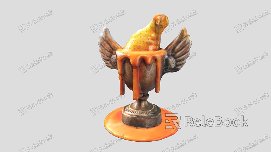 Cartoon Trophy Trophy Low Poly Trophy Medal model