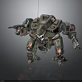 Sci Fi Combat Mech With Armed Mechanical Arms Reinforced Armor And Joints