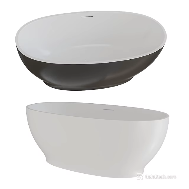 Two Modern Bathtub Designs In Different Styles 3d model 