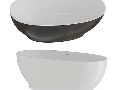 Two Modern Bathtub Designs In Different Styles 3d model