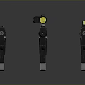 Modern Tactical Rifles with Scope Magazine and Silencer in Dark Background 3D Rendering