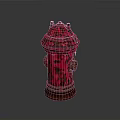 Red Rusty Fire Hydrant With Peeling Paint In Urban Architectural Environment