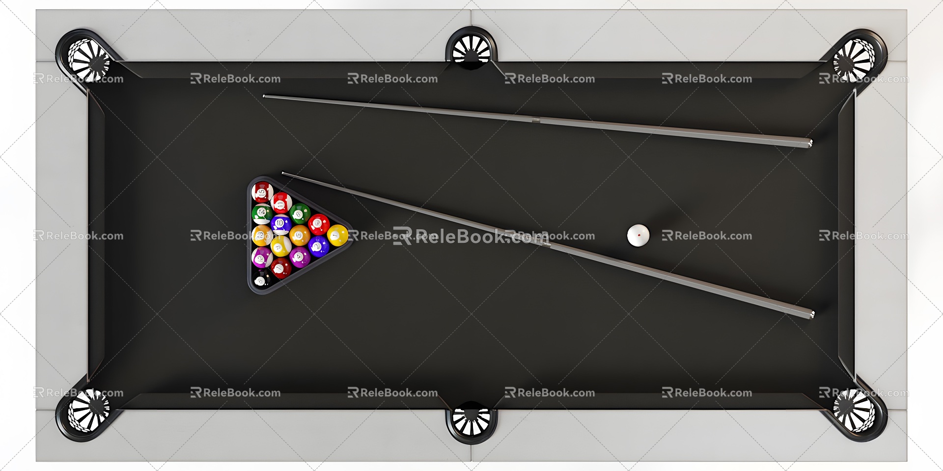 Billiard Table Combination Table Billiard Table Cue Billiard Table Table Snooker 3d model