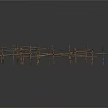 Wooden Fence Scene Components For Miniature Model Decoration And Craft Projects