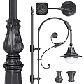Classic Outdoor Lights With Decorative Metal Garden Lamp Posts And Wall Fixtures