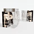Modern Transparent Acrylic Stool Design With Stacked Books And Black Accents
