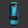 Blue Modern SUV Car With Sleek Body Shiny Finish And Black Alloy Wheels
