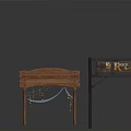 Wooden Table With Legs And Black Metal Frame Shelf Featuring Beer Cocktail Decor