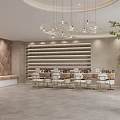 Stylish Modern Beauty Salon Interior With Hair Styling Station And Reception Area