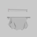 Wall Mounted Metal Towel Rack With White Towels For Bathroom Kitchen Household Essentials