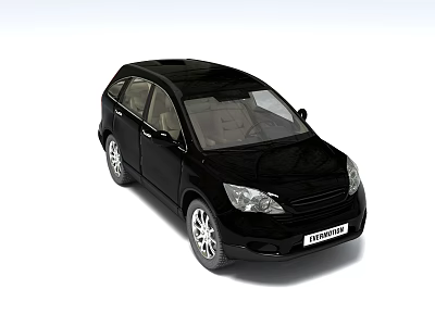 Black SUV Car With Sleek Design And Alloy Wheels 3d model