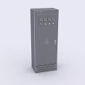 Laboratory Electrical Control Cabinet Featuring PLC Panel Buttons And Warning Indicators 3d model