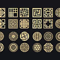 Chinese Traditional Pattern Paper-cut Carved Classical Window Decorative Pattern 3d model