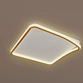 Modern Green Curved Ceiling Light With Circular Design And Illumination 3d model