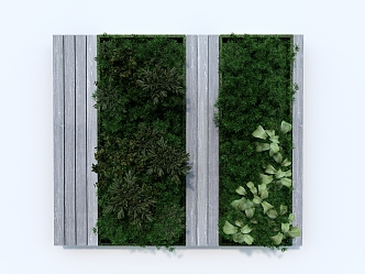 Modern Plant Wall Courtyard Plant Green Plant Wall Three-dimensional Greening Decorative Climbing Plants 3d model