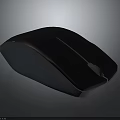 Sleek Dark Colored Wireless Mouse With Modern Ergonomic Design For Computers