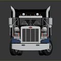 Blue and Black Dump Truck With Classic Front Design Tipper Bed And Blue Cover