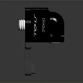 Black Electronic Security Device With CRAFT LIGHT Square Body And Round Lens Stand