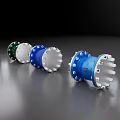 Durable Three Colored Industrial Hardware Tools With Green Blue Flange Fittings