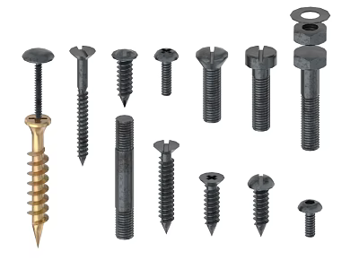 Assorted Hardware Tools Collection with Different Types of Screws Bolts and Fasteners 3d model