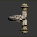 Decorative Brass Cabinet Handle with Intricate Engraved Patterns for Furniture Doors