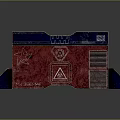Red Blue Industrial Package Box With Yellow Star Symbol Warning Triangle Max 330V 40Hz Label