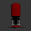 Red Industrial Equipment With Metal Support Stand And Flexible Hose Design