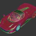 Sleek Red Sports Car With Aerodynamic Body Black Roof And Sporty Wheels Design