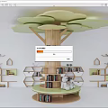 Modern Column Decorative Column Cartoon Styling Column Children's Space Wrap Column Tree Decorative Column 3d model