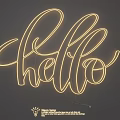 Artistic Hello Neon Light Decorative Lighting Fixture for Modern Home Decor