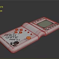 Classic Brick Game Console with LCD Screen and Yellow Control Buttons