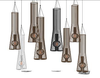 Modern chandelier metal chandelier 3d model