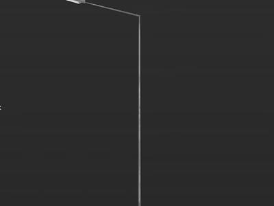 Modern Outdoor Street Light With Metal Pole And Sleek Design For Efficient Road Illumination 3d model