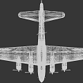Military Fighter Jet With Four Propeller Engines And Green Camouflage Design