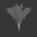 Modern Gray Aerospace Fighter Model With Red Markings And Number 005 3d model