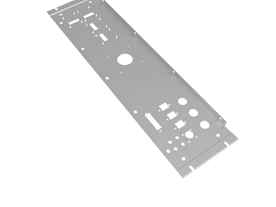 Precision Metal Plate Component With Holes And Cutouts For Industrial Applications 3d model