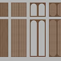 Various Wooden Decorative Panel Designs Featuring Grid Arch And Solid Patterns