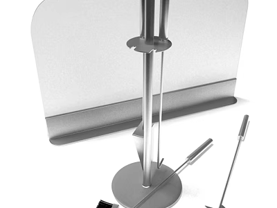 Stainless Steel Kitchen Tool Stand With Holder And Cooking Accessories 3d model