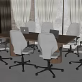 Conference table and chair combination 3d model