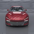 Red Ferrari SUV with sleek modern sporty exterior design alloy wheels and yellow brake calipers