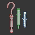 Durable Hardware Tools Featuring Hooked Metal Expansion Bolts Metal Screws And Plastic Anchors