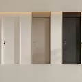 Minimalist Interior Design With Two Hinged Doors In Light Wood And Dark Colors