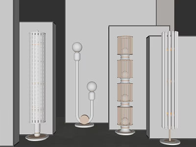 Modern Floor Lamps With Diverse Designs And Unique Structures For Home Interior 3d model