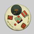 Birthday Cake Christmas Cake Christmas Elements Christmas Tree Gifts 3d model