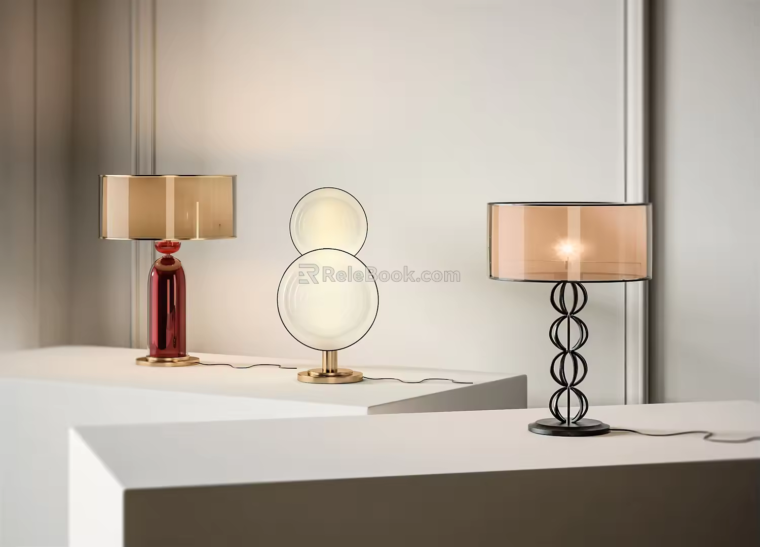 Light Luxury Table Lamp Table Lamp Combination 3d model