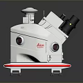 Leica Binocular Microscope With White Body And Black Eyepieces For Laboratory Use