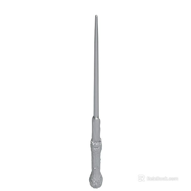 Stainless Steel Precision Tool With Pointed Tip And Comfortable Grip Handle 3d model 