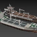 Two Cargo Ships With Different Deck Structures And Maritime Design Features